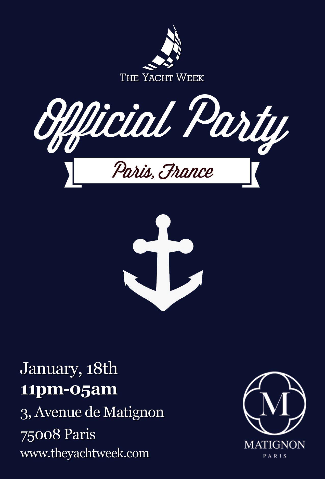 The Yacht Week Launch Tour - Paris - 18th January, 2013