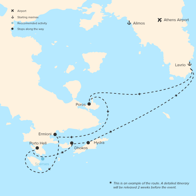 yacht week greece route